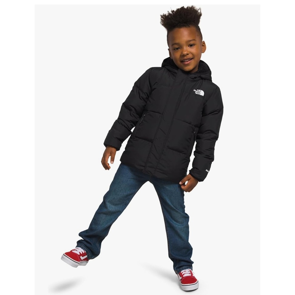 The North Face Kids North Down Hooded Jacket Black Puffer Coat 4T NF0A7UMJJK3-4T